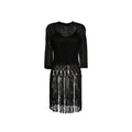 Black Viscose Casual Dress