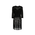 Black Viscose Casual Dress