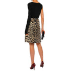 Brown Leather Midi Skirt