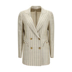 Beige Linen Blazer