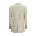 Beige Linen Blazer