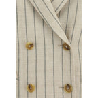 Beige Linen Blazer