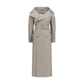 Gray Cotton Trench Coat