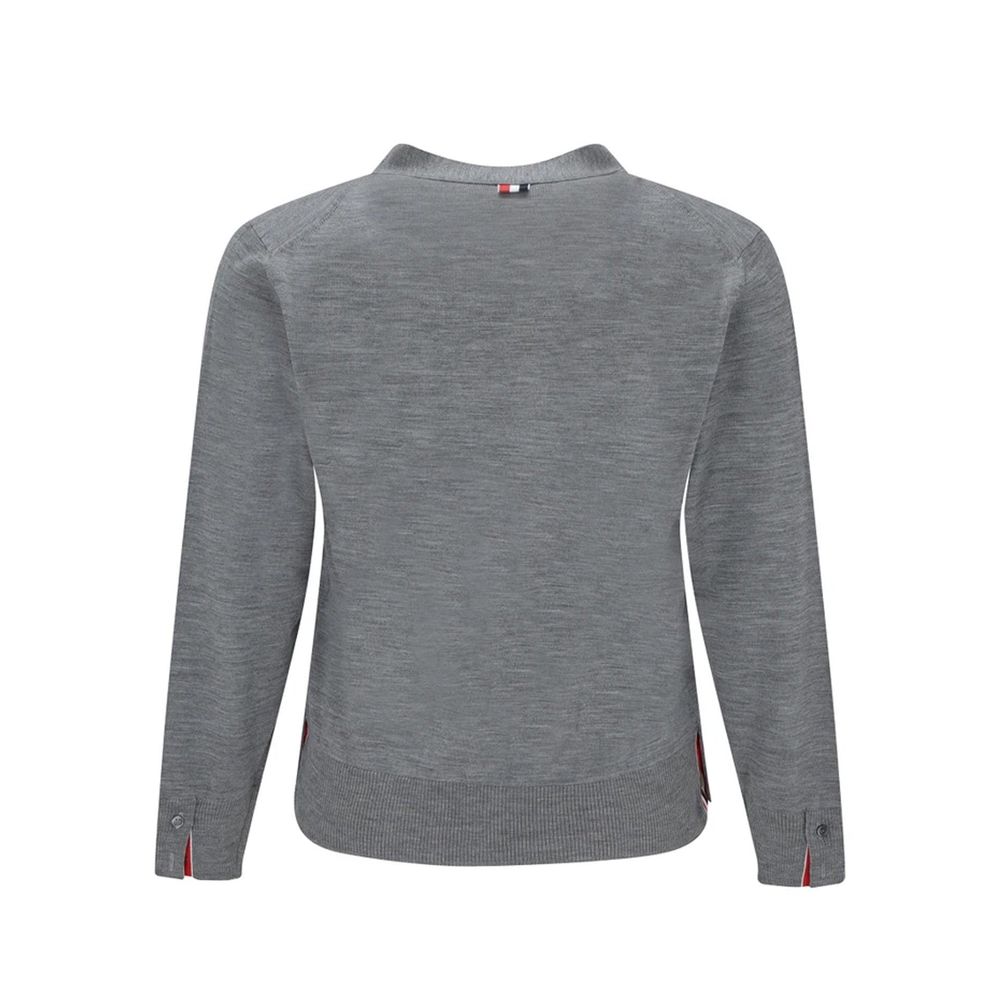 Gray Virgin Wool Cardigan