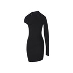 Black Polyester Cocktail Dress