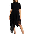 Black Polyester Casual Dress