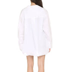 White Cotton Casual Dress