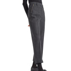 Gray Virgin Wool Dress Pants