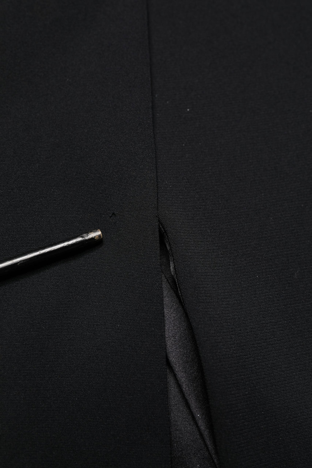 Black Silk Button Bodice Sheath Maxi Dress