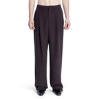 Brown Silk Casual Pants