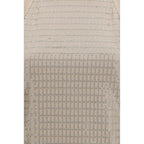 Beige Cotton Sleeveles T-Shirt