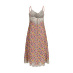 Multicolor Silk Casual Dress