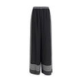 Black Silk Casual Pants
