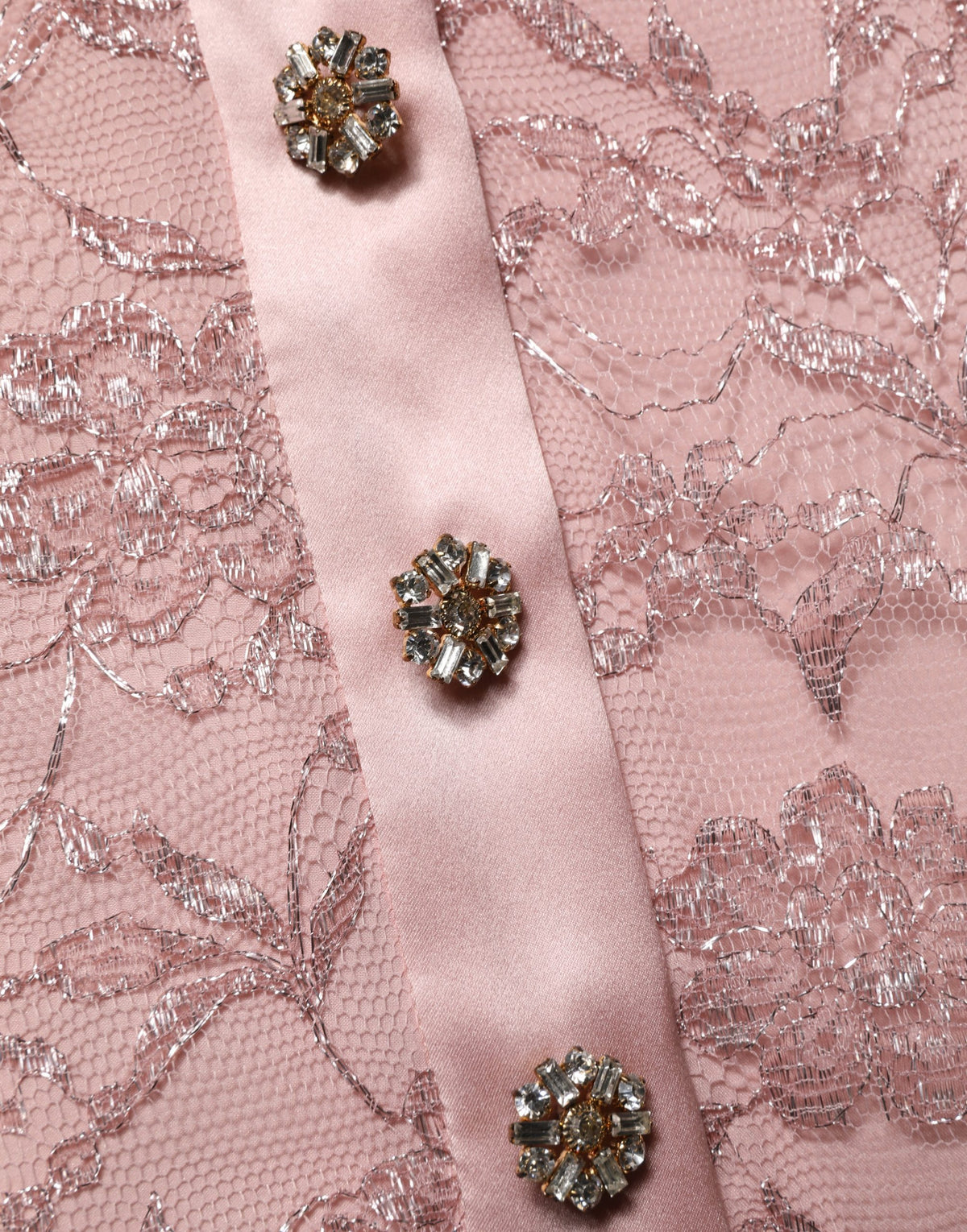 Pink Corded Floral Lace Kaftan Midi Dress
