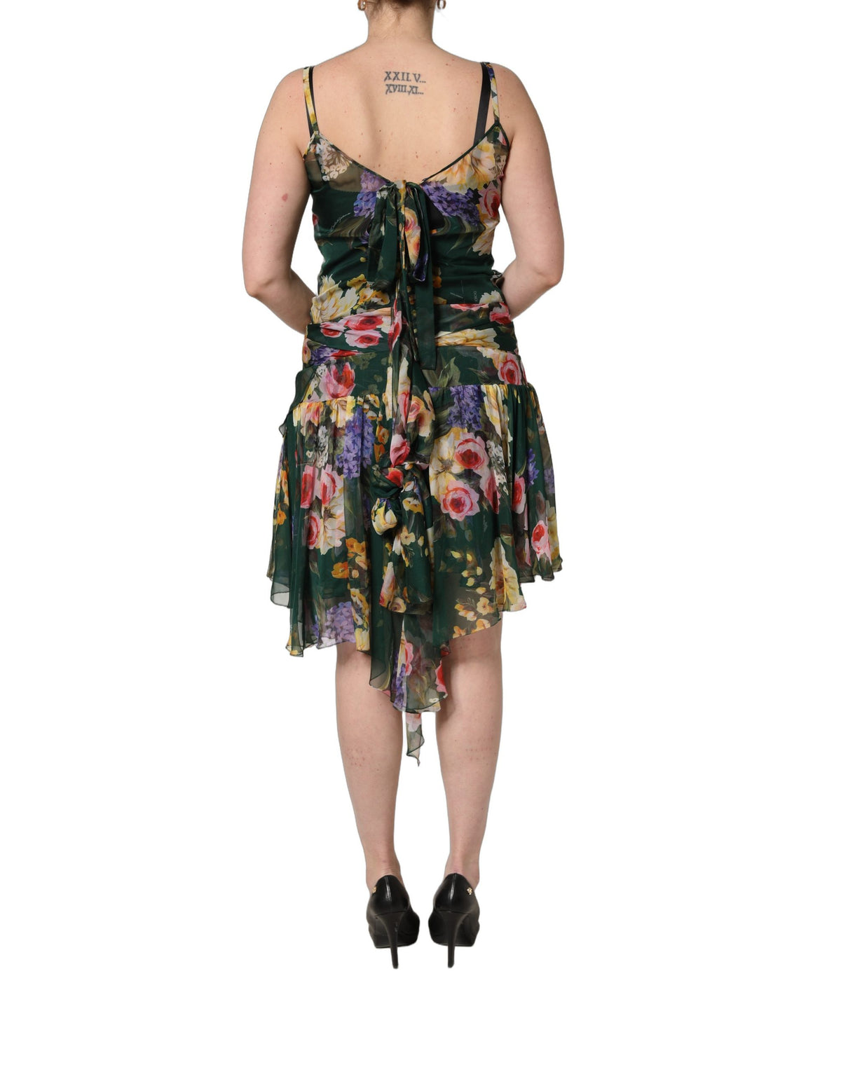 Multicolor Floral Print Sleeveless Mini Dress