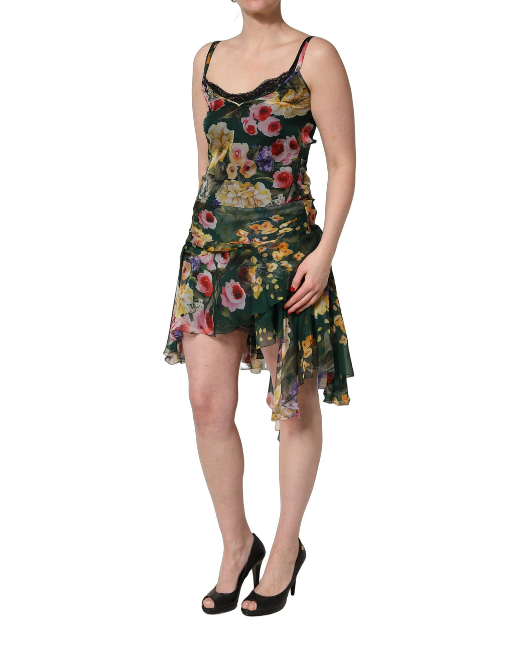 Multicolor Floral Print Sleeveless Mini Dress