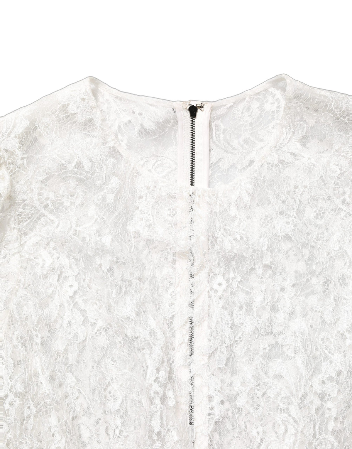 White Lace Top Embellished Black Skirt Dress