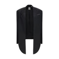 Black Viscose Full-Length Jacket