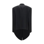 Black Viscose Full-Length Jacket