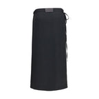 Black Viscose Long Skirt