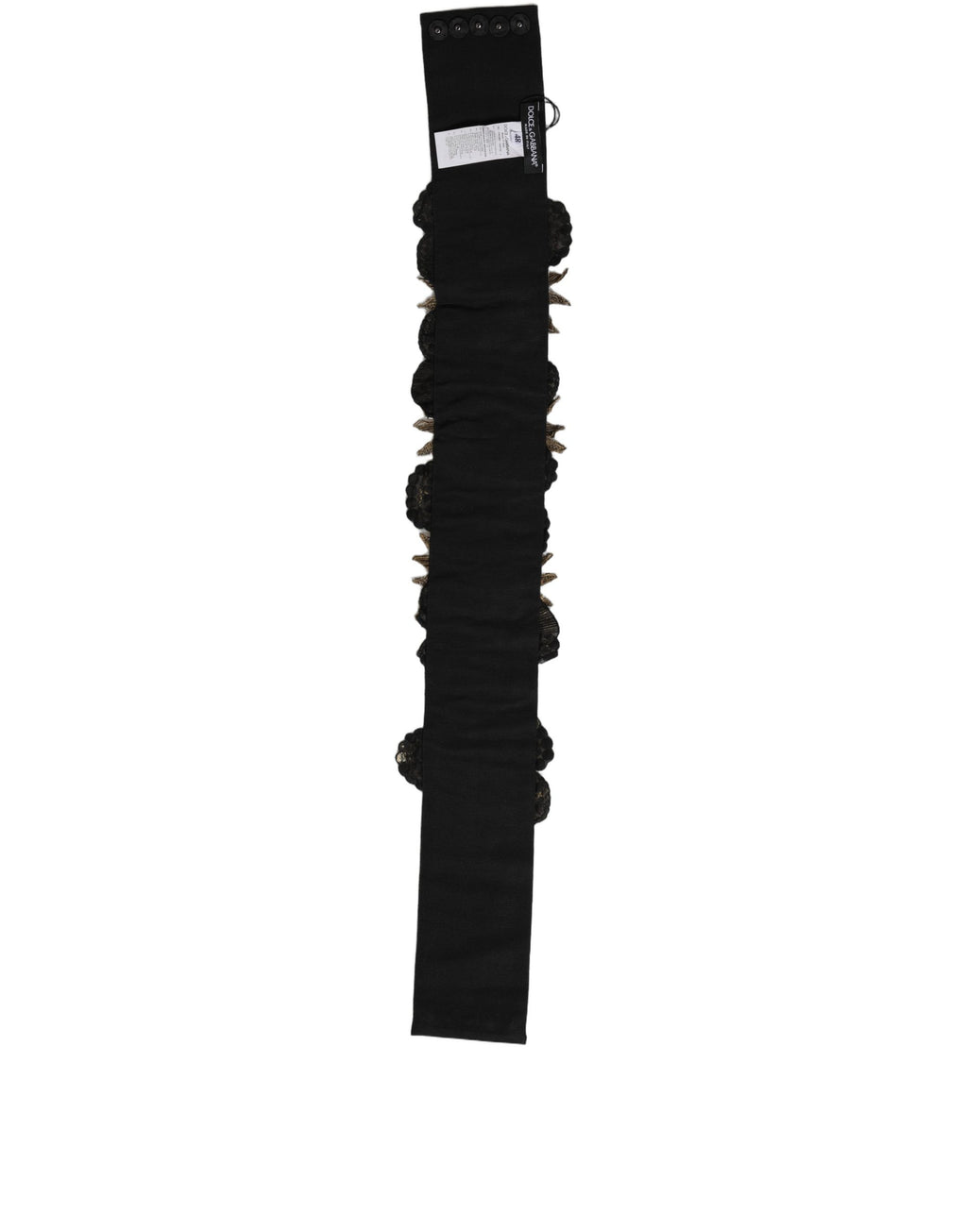 Black Gold Tone Crystal Brass Flower Brooches Belt