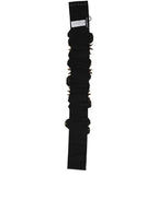 Black Gold Tone Crystal Brass Flower Brooches Belt