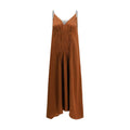 Brown Acetate Cocktail Dress