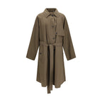 Bicolor Cotton Trench Coat
