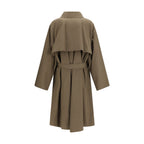 Bicolor Cotton Trench Coat