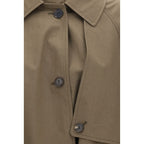Bicolor Cotton Trench Coat