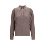 Brown Silk Sweatshirt