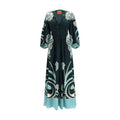 Blue Silk Casual Dress