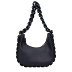 Blue Leather Shoulder Bag
