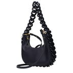 Blue Leather Shoulder Bag
