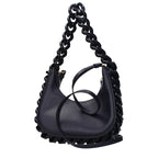 Blue Leather Shoulder Bag