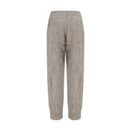 Beige Linen Casual Pants
