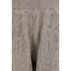 Beige Linen Casual Pants