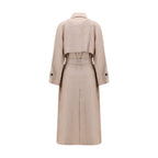 Multicolor Linen Trench Coat