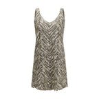 Beige Paper Cocktail Dress