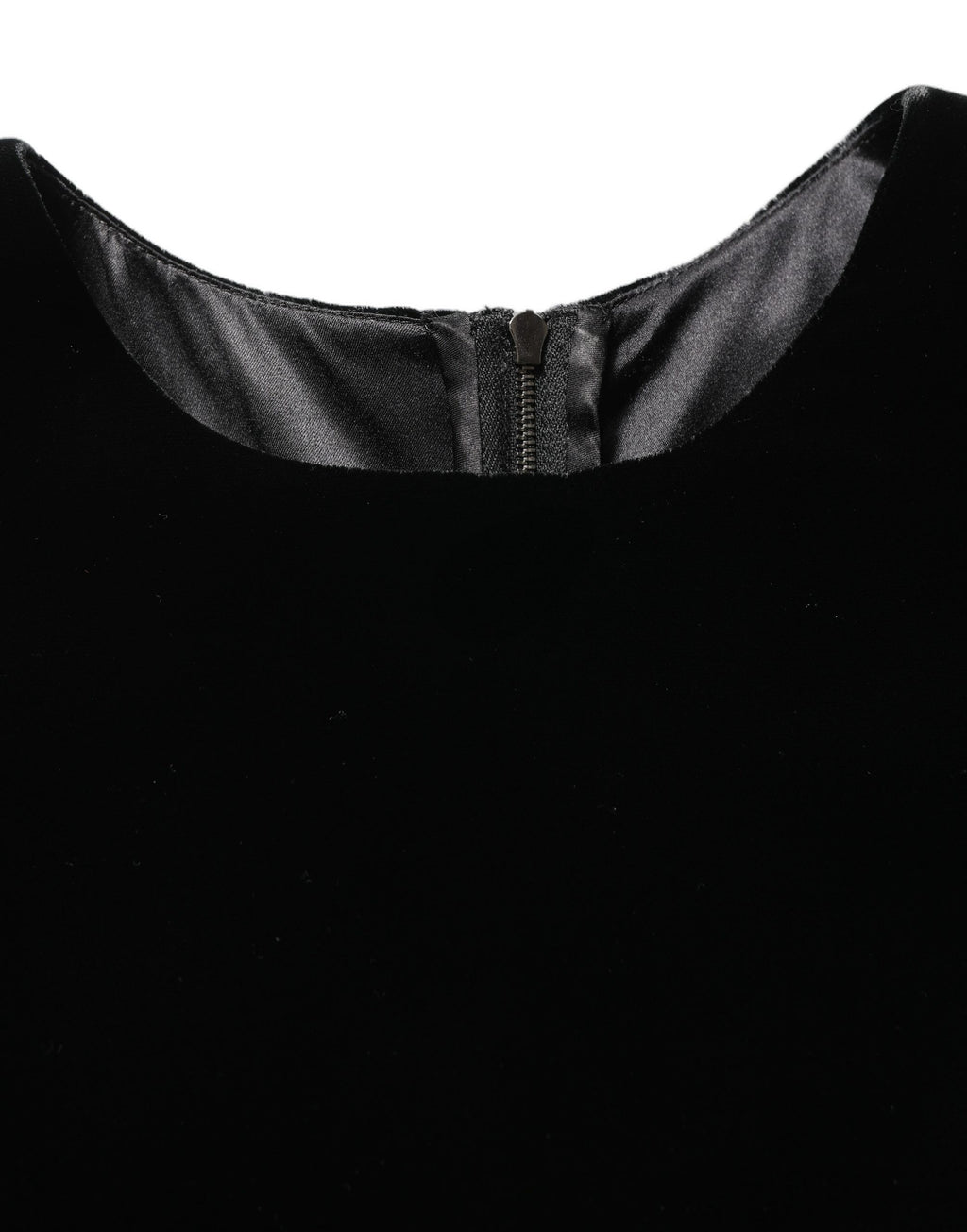 Black Viscose Velvet Floor Length Gown Dress