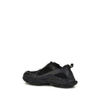Black Polyester Athletic Sneakers