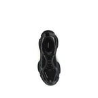 Black Polyester Athletic Sneakers