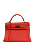 Kelly 32 Two-Way Handbag with Palladium Hardware