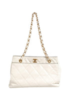 Shiny Calfskin Quilted Mini 22 White 1792563