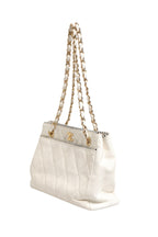 Shiny Calfskin Quilted Mini 22 White 1792563