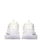 White Fabric Sneakers