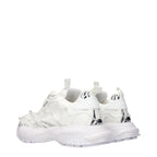 White Fabric Sneakers