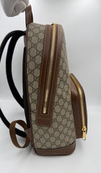 GUCCI GG Supreme and Leather Backpack