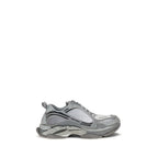 Gray Polyethylene Athletic Sneakers