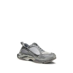 Gray Polyethylene Athletic Sneakers